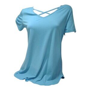 Woman Casual Tunic with Front Criss-Cross design